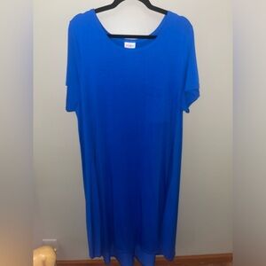 LuLaRoe Carly 2X - Solid Royal Blue